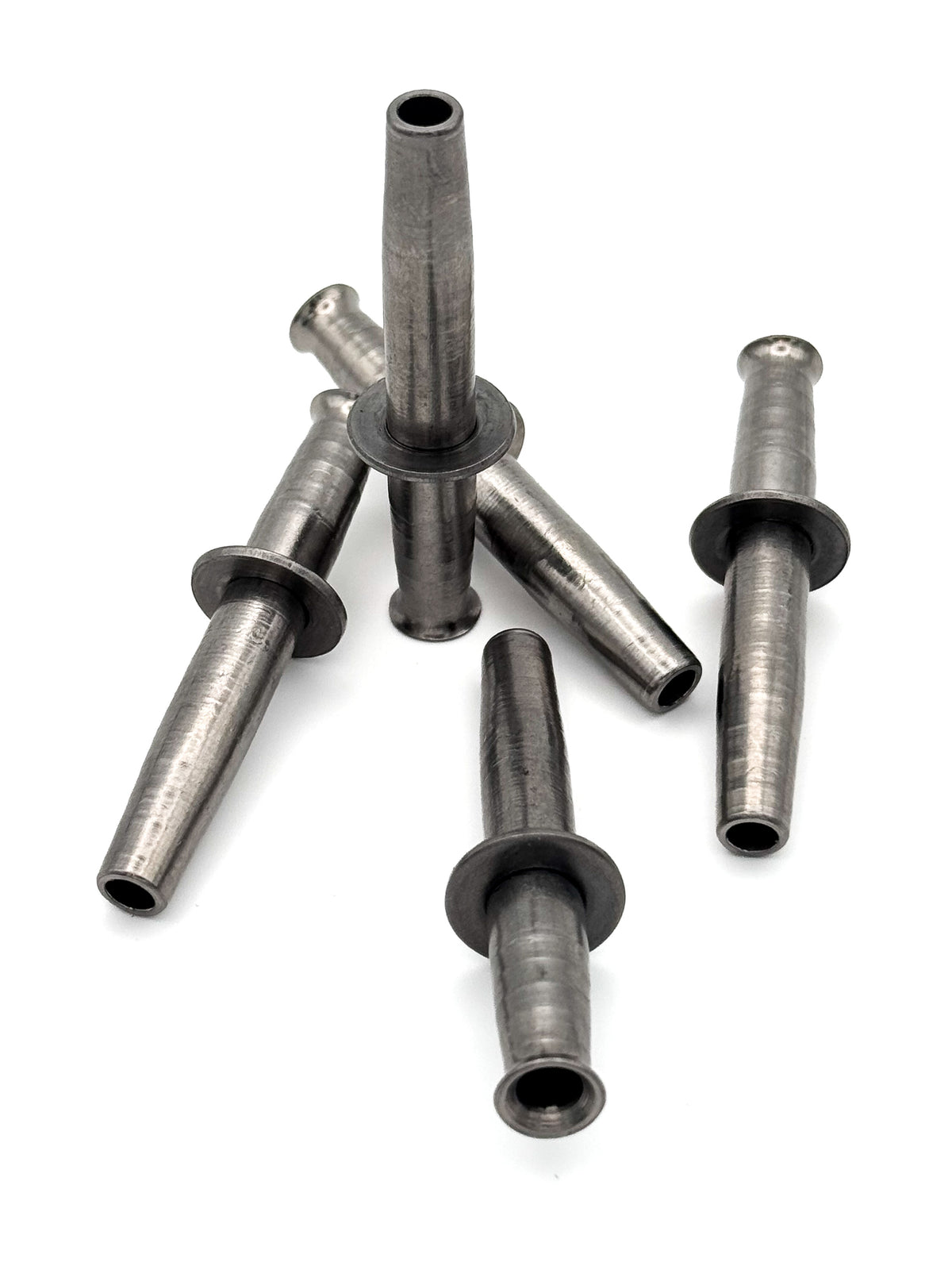 Five 5/16 inch stainless steel maple syrup taps