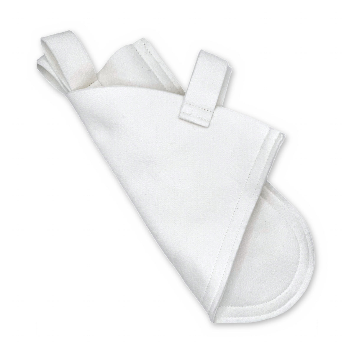 Orlon maple syrup cone filter folded, showing sewn seams and hanging loops